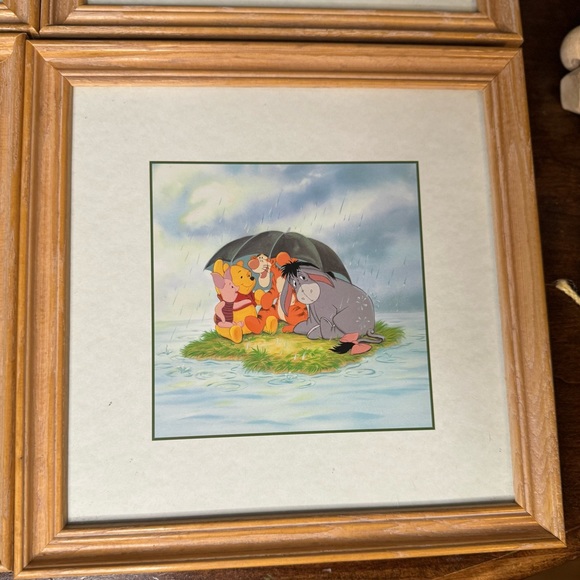Vintage Winnie The Pooh 4 Seasons Prints Framed - Picture 5 of 6